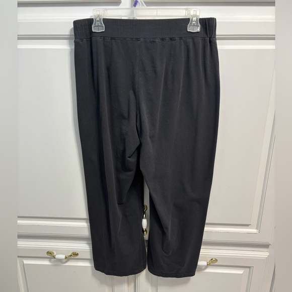 Eileen Fisher Gray Elastic Waist Pull On Crop Pants Women’s Size Medium - Picture 2 of 6